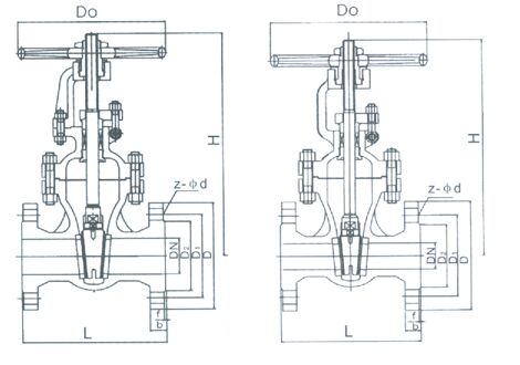 碳鋼法蘭閘閥Z41H,Z41W結(jié)構(gòu)圖紙 碳鋼法蘭閘閥Z41H,Z41W結(jié)構(gòu)圖紙