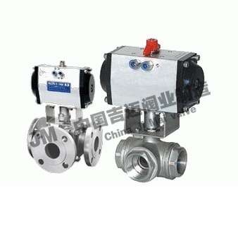 氣動三通球閥Q644F,Q645F